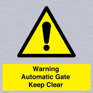 Warning Automatic Gate Keep Clear